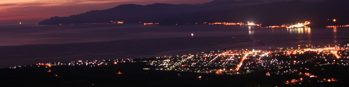 岩内町の夜景